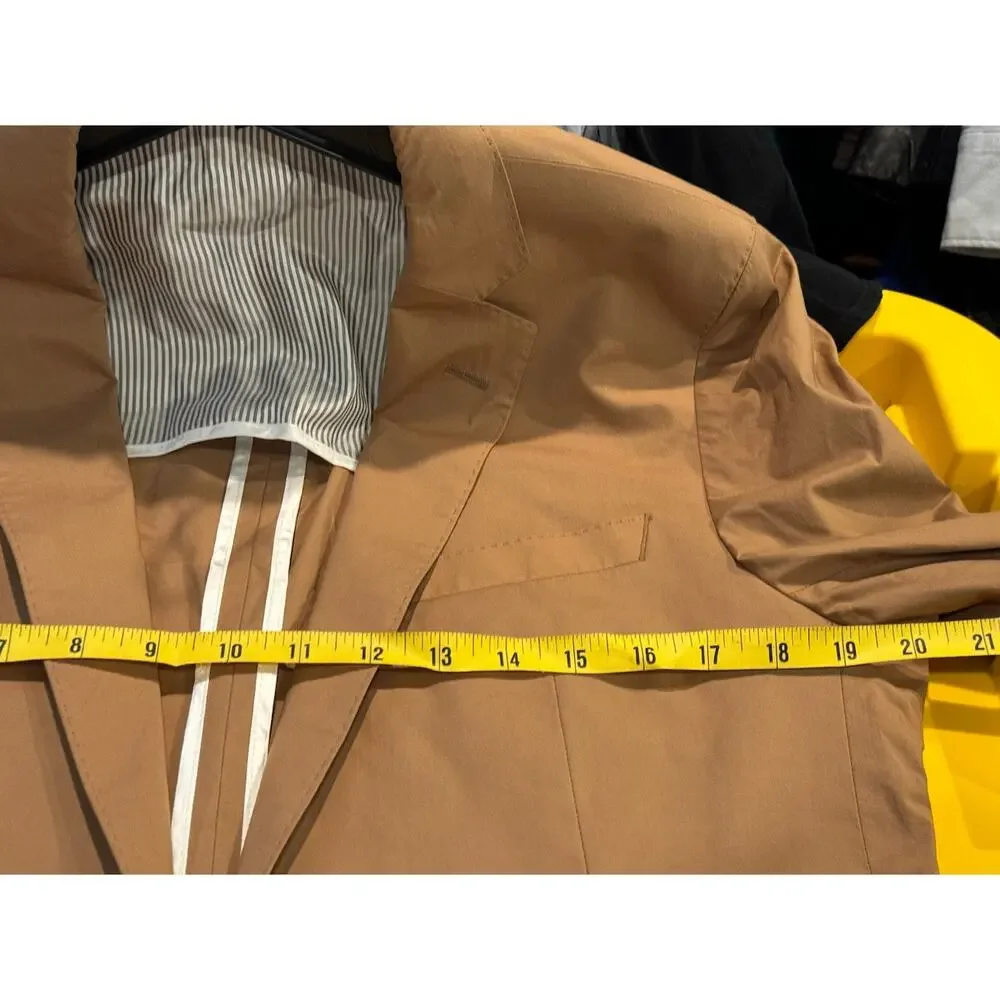 NWOT Hugo Boss Tan Hartlay 2 Stretch Slim Fit Cotton Jacket Brown Tan $645‎